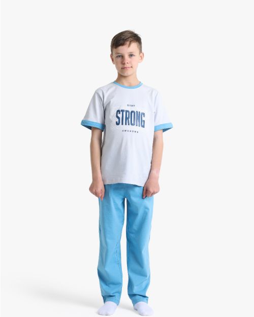 Boys' Stay Strong Cotton Loungewear Set