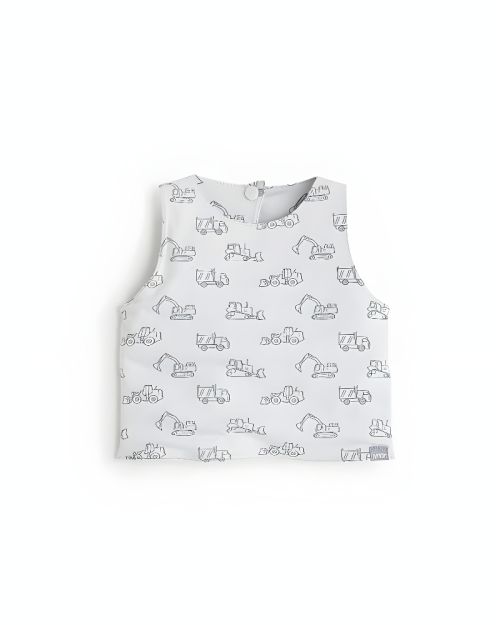 Junior Construction Print Baby Bib
