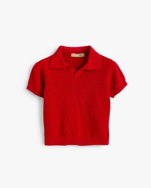 Premium Knitted V-Neck Polo Shirt