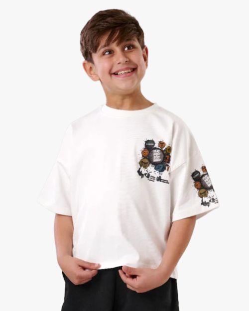 Street-Edge Graphic Oversized Tee