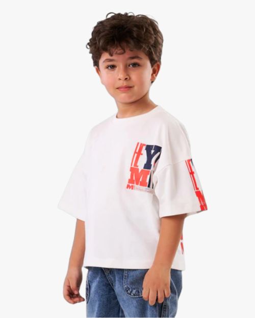 Modern Typographic Art Oversized Tee
