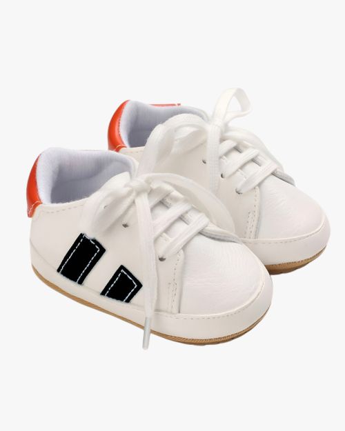 Sporty Stripes Canvas Baby Trainers