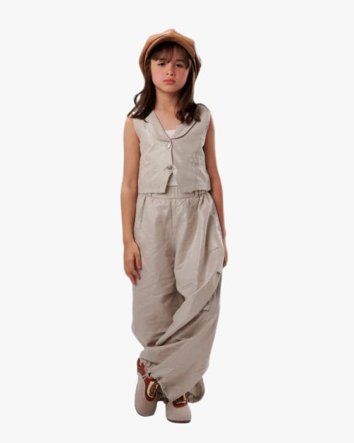 Elegant Linen Vest and Trousers Set