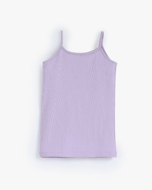 Girls Soft Lycra Camisole Vest in Lilac - Thin Strap Underlayer