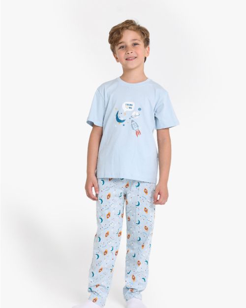Rocket Print Cotton Pyjama Set