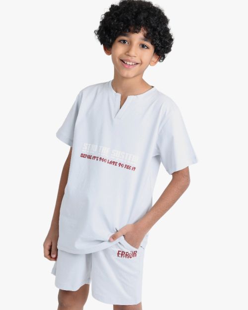 Boys' Urban Graphic Cotton Shorts Set
