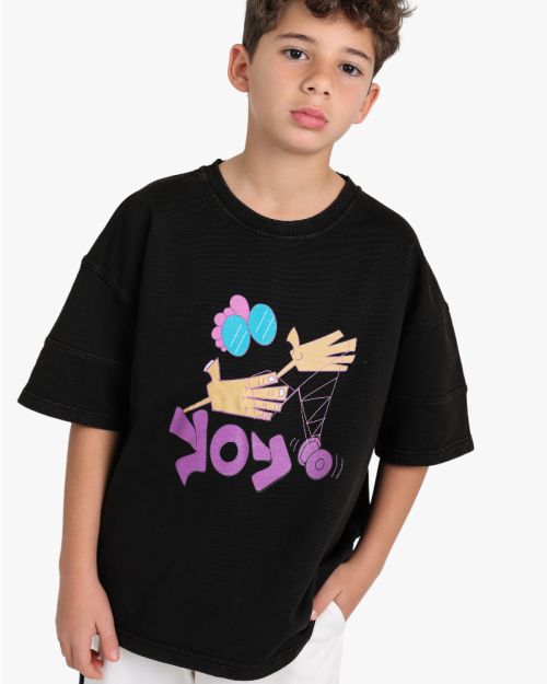 Boys Oversized Statement Graphic Tee