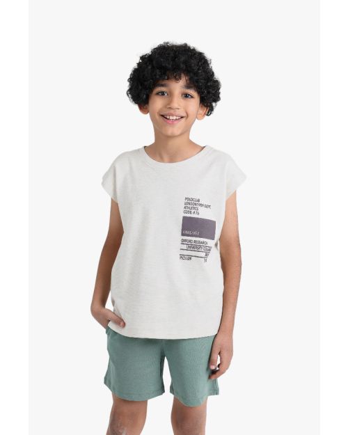 Boys Graphic Print Sleeveless T-Shirt
