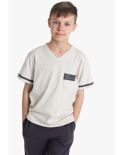 Boys V-Neck T-Shirt and Jogger Pants Set