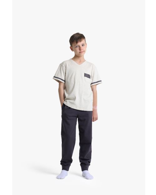 Boys V-Neck T-Shirt and Jogger Pants Set 1