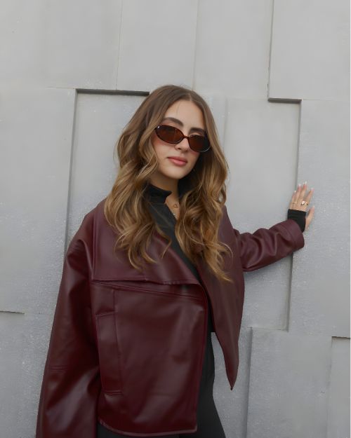 Over size Leather jacket