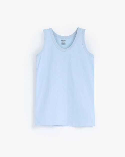 Boys Cotton Sleeveless Undershirt - Scoop Neck Everyday Vest